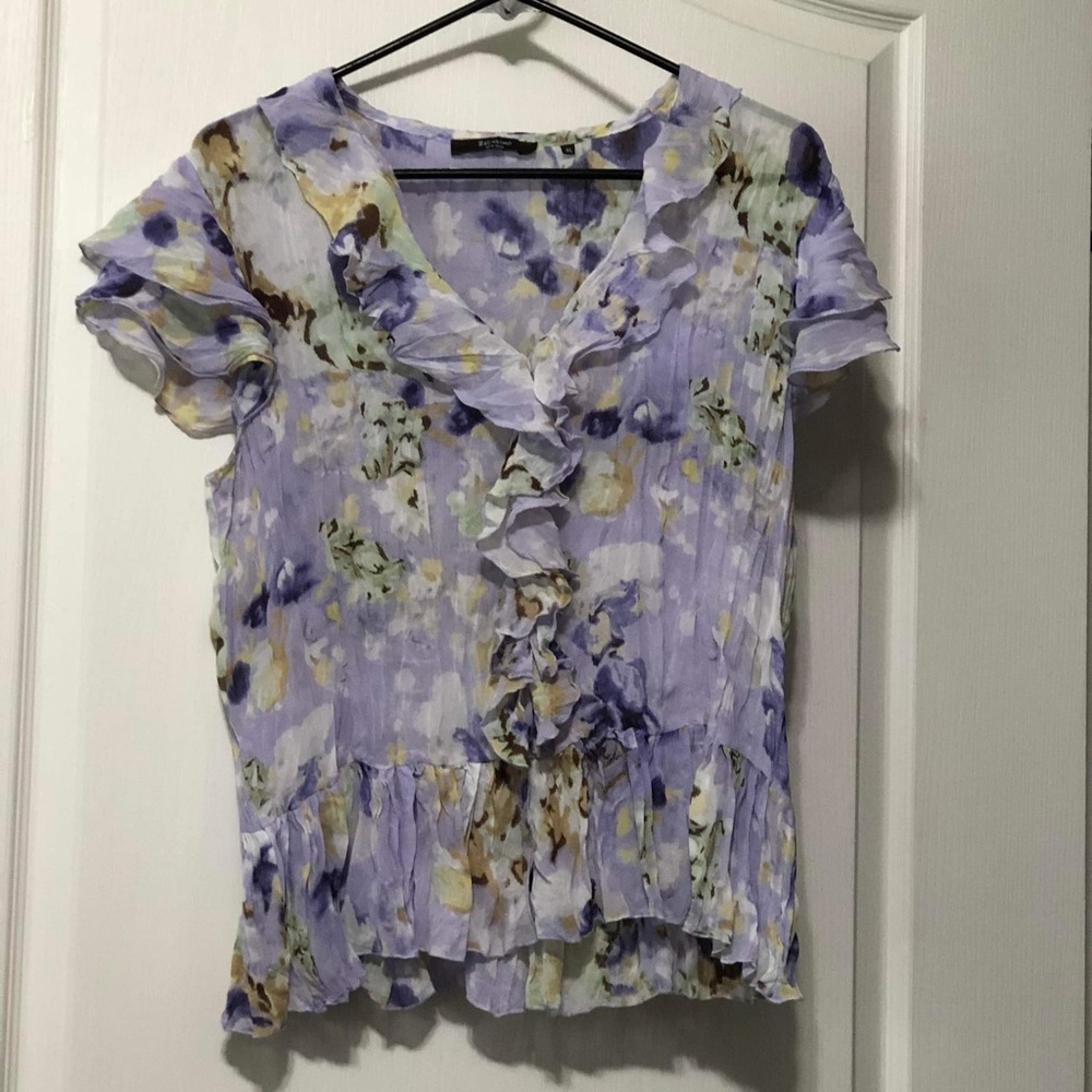 Belissimo purple mix blouse size XL
